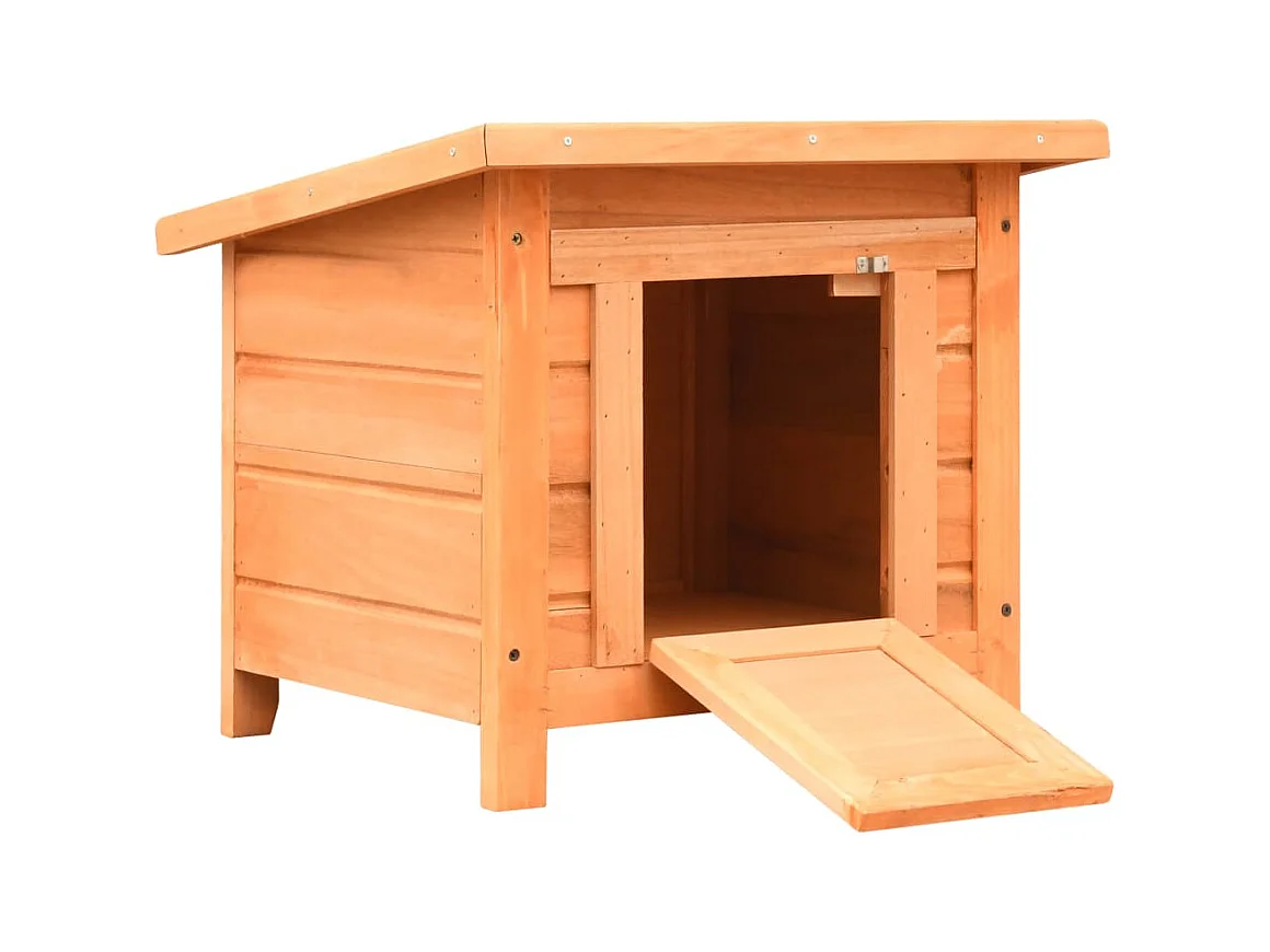 Casa para gatos pinho e abeto maciços 50x46x43,5 cm