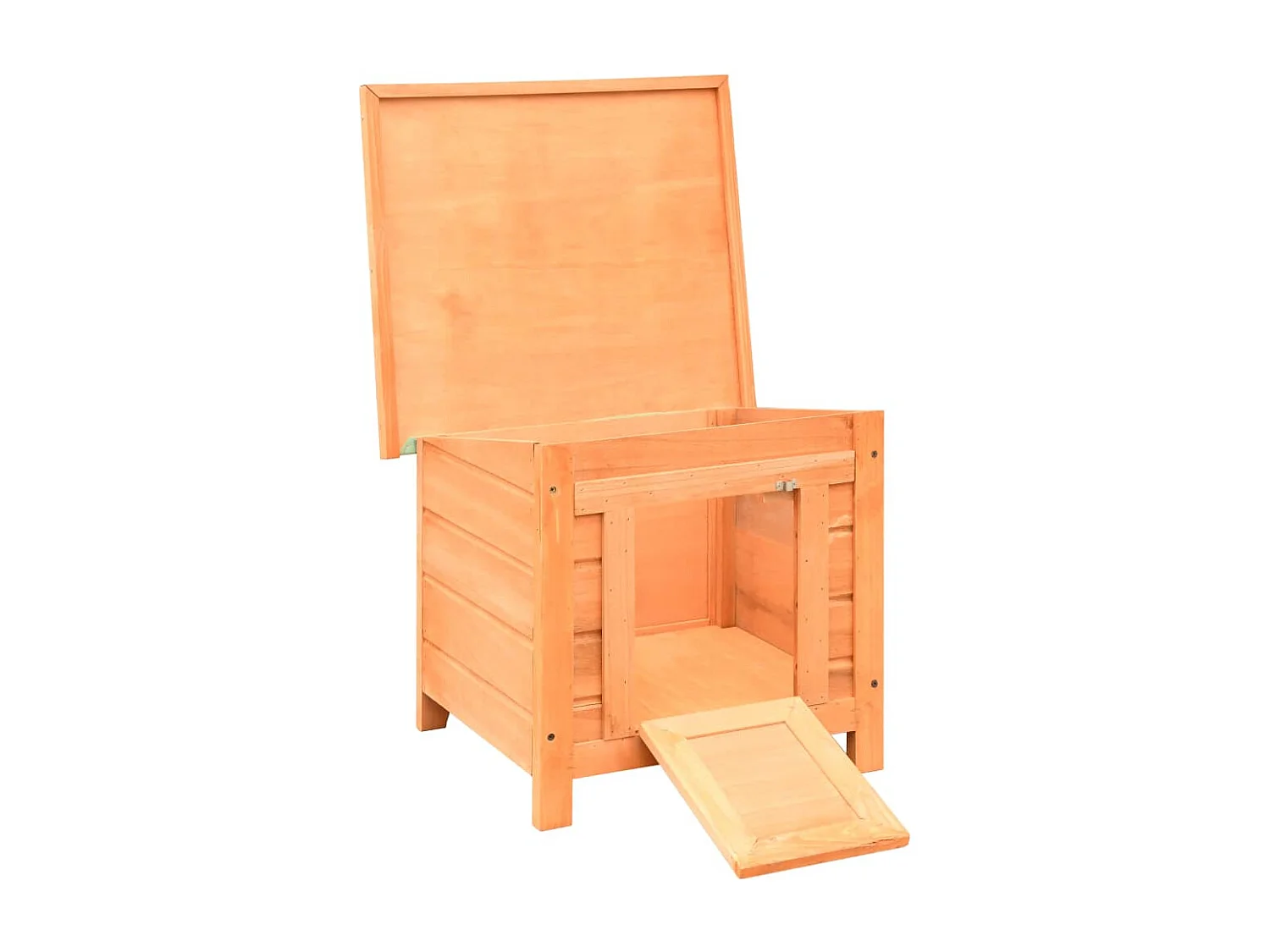 Casa para gatos pinho e abeto maciços 50x46x43,5 cm