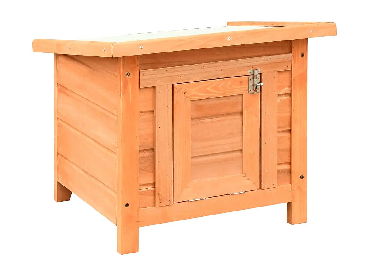 Casa para gatos pinho e abeto maciços 50x46x43,5 cm