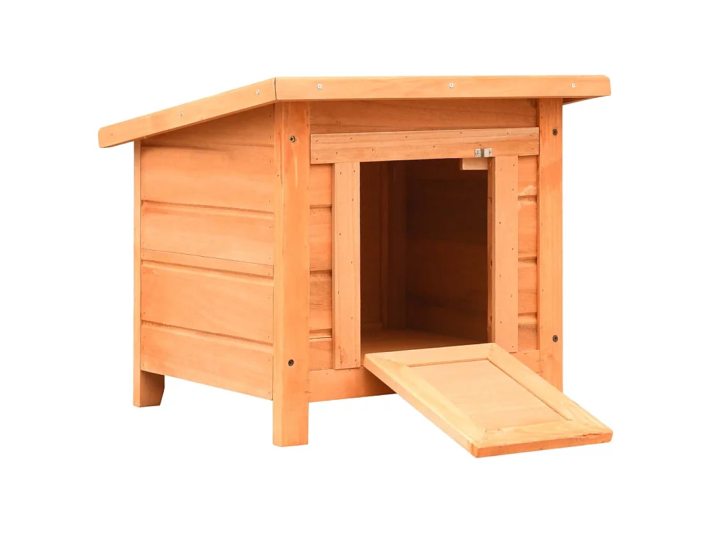 Kattenhuis 50x46x43,5 cm massief grenen- en vurenhout