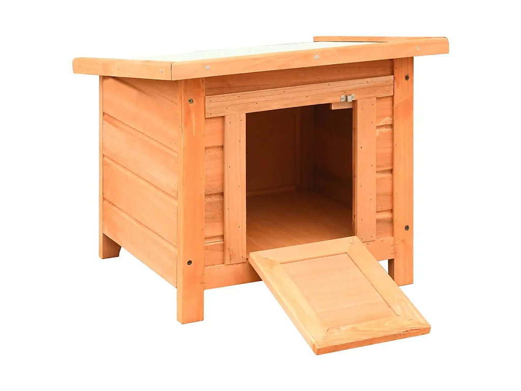 Kattenhuis 50x46x43,5 cm massief grenen- en vurenhout