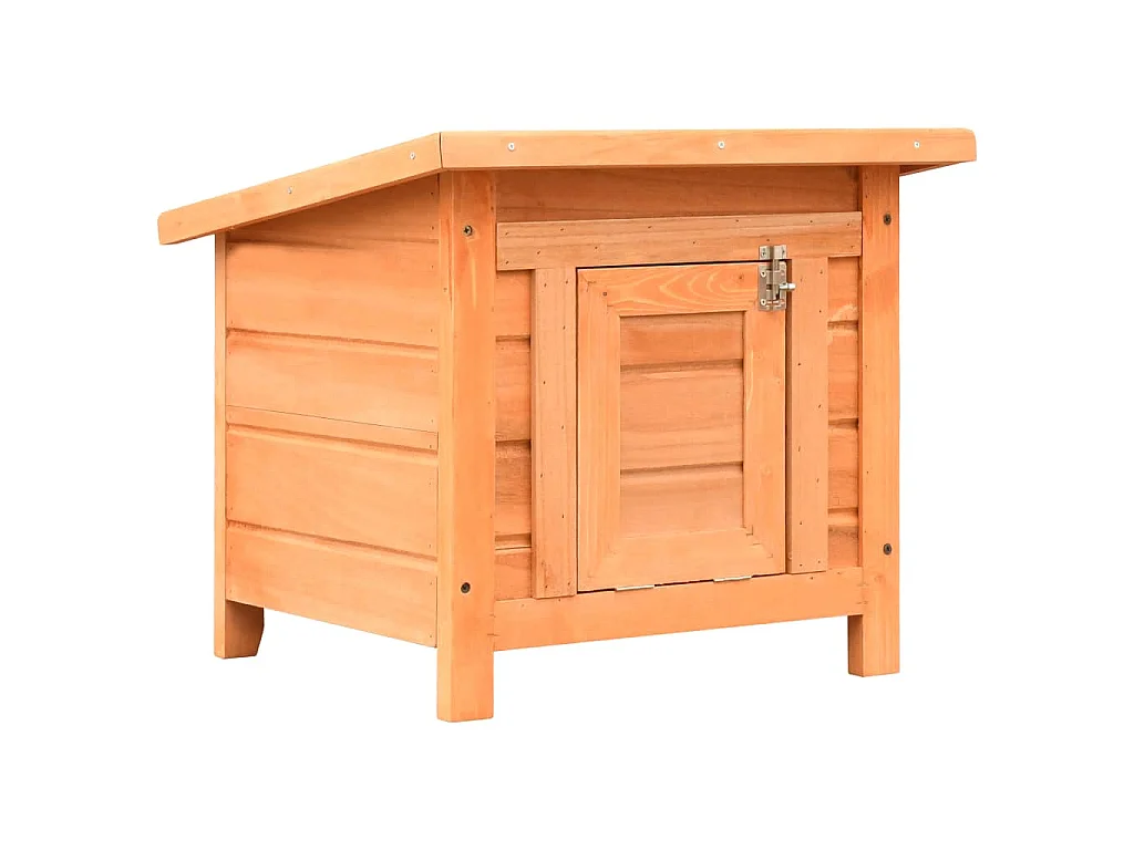 Kattenhuis 50x46x43,5 cm massief grenen- en vurenhout