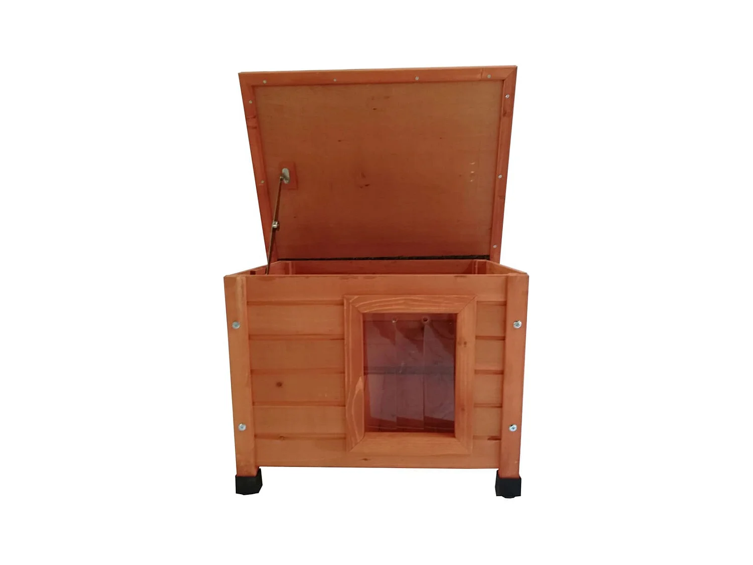 Cuccia per Gatti da Esterno 57x45x43 cm in Legno Marrone