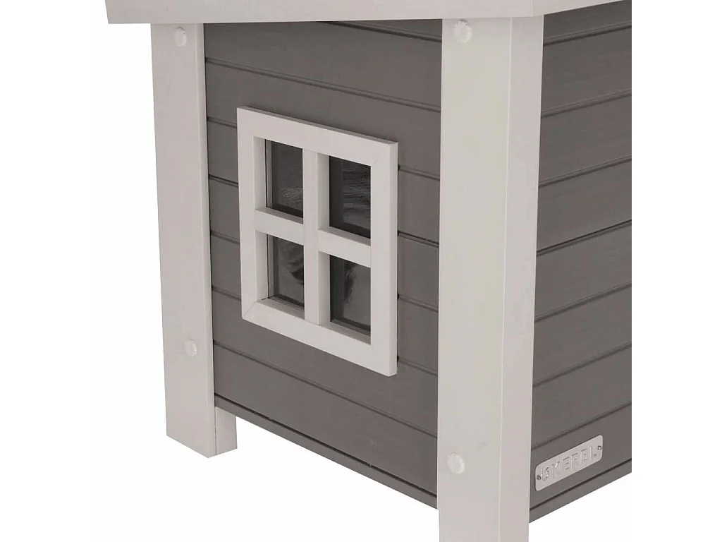 Maison pour chats Eli 57 x 45 x 43 cm Gris et blanc
