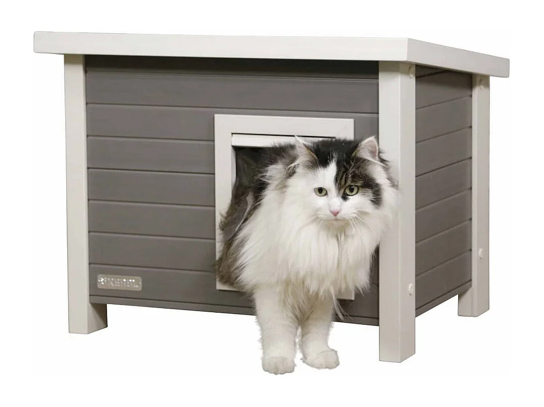 Maison pour chats Eli 57 x 45 x 43 cm Gris et blanc
