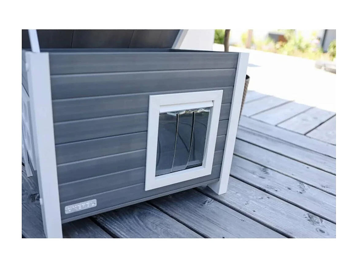 Maison pour chats Eli 57 x 45 x 43 cm Gris et blanc