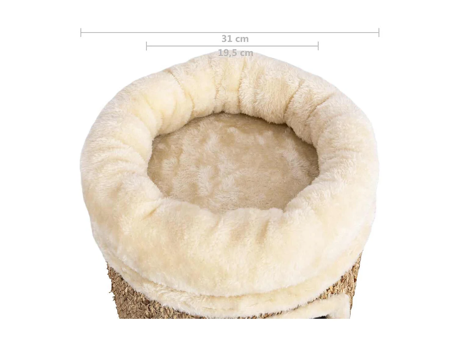 Maison pour chat avec coussin de luxe 33 cm Herbiers marins