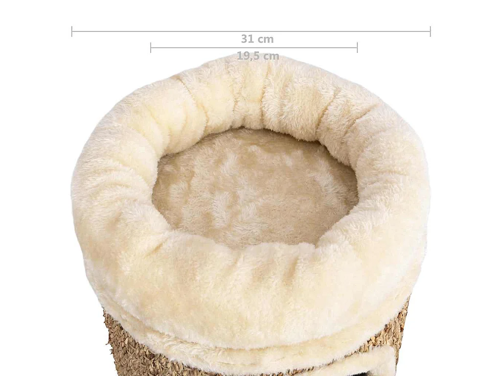 Maison pour chat avec coussin de luxe 33 cm Herbiers marins
