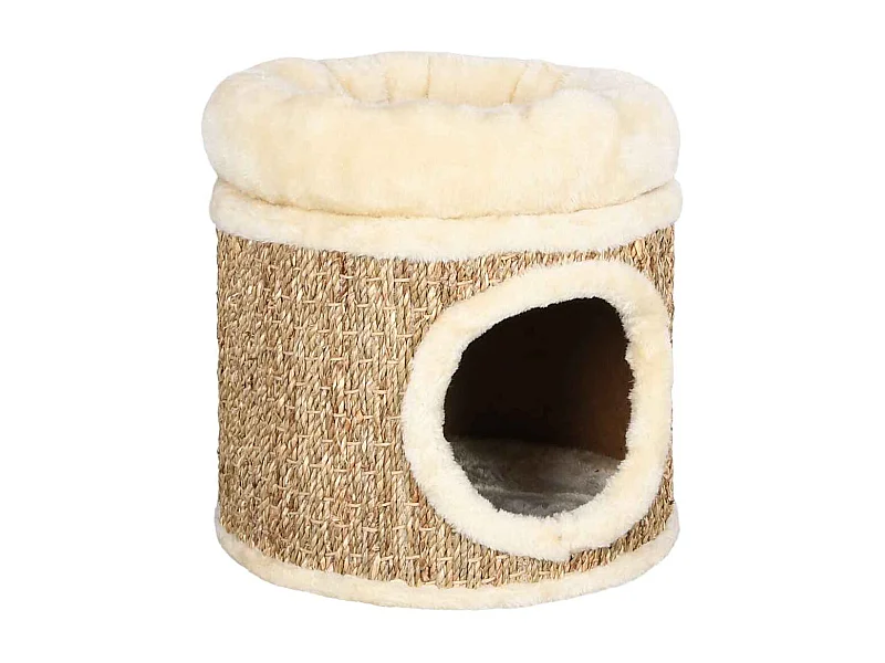 Kattenhuis met luxe kussen 33 cm zeegras