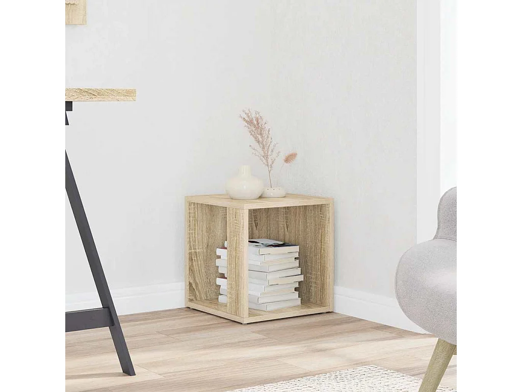 Table d'appoint Chêne sonoma 33x33x34,5 cm Aggloméré