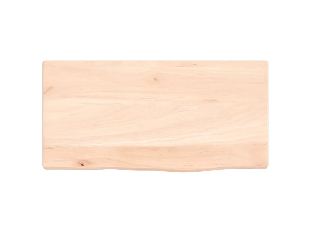 Wandregal 40x20x2 cm Massivholz Eiche Unbehandelt