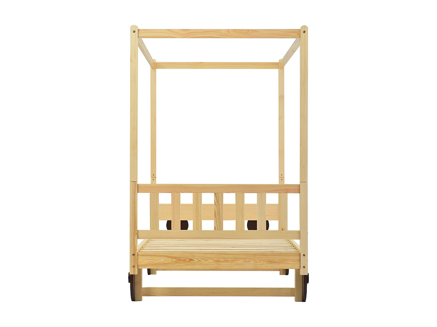 Lit cabane 90x200 cm Lit d'auto lit d'enfant - naturel - Sweiko
