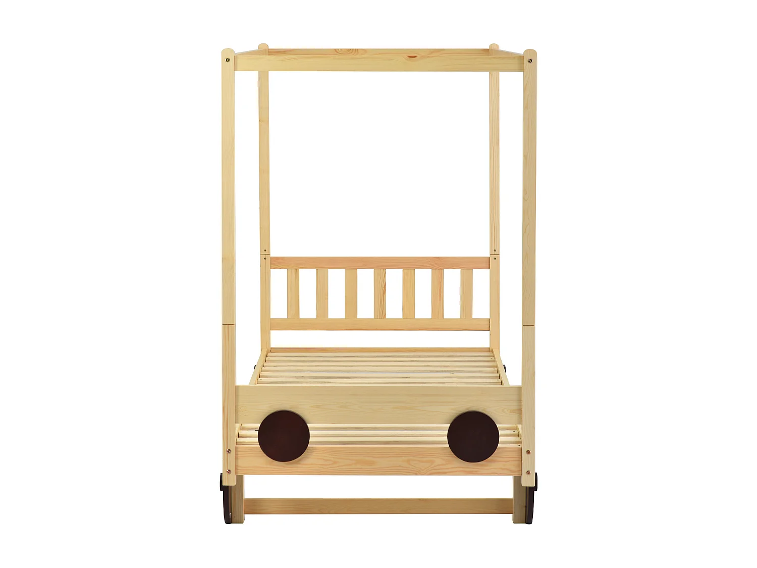 Lit cabane 90x200 cm Lit d'auto lit d'enfant - naturel - Sweiko