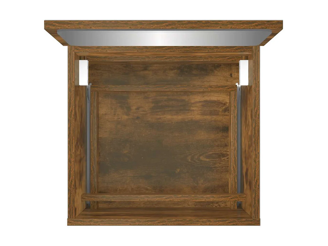 Armoire de bain avec miroir Chêne fumé Bois d'ingénierie