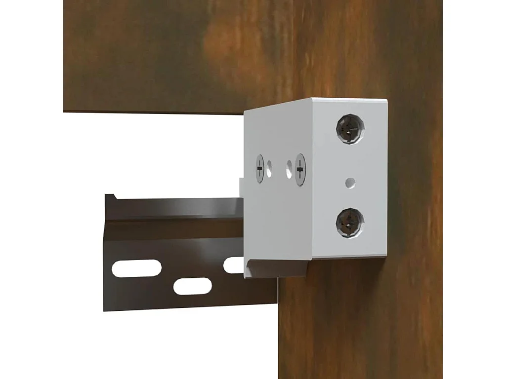 Armoire de bain avec miroir Chêne fumé Bois d'ingénierie