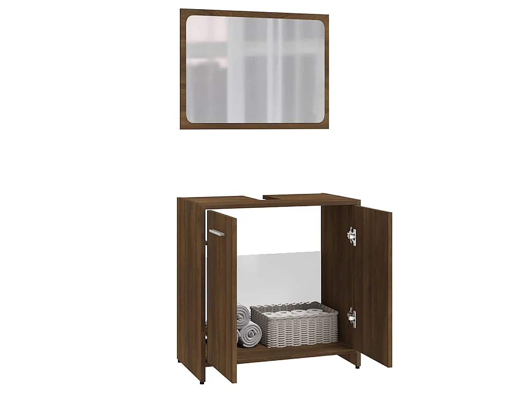 Meubles de salle de bain Chêne marron Bois d'ingénierie