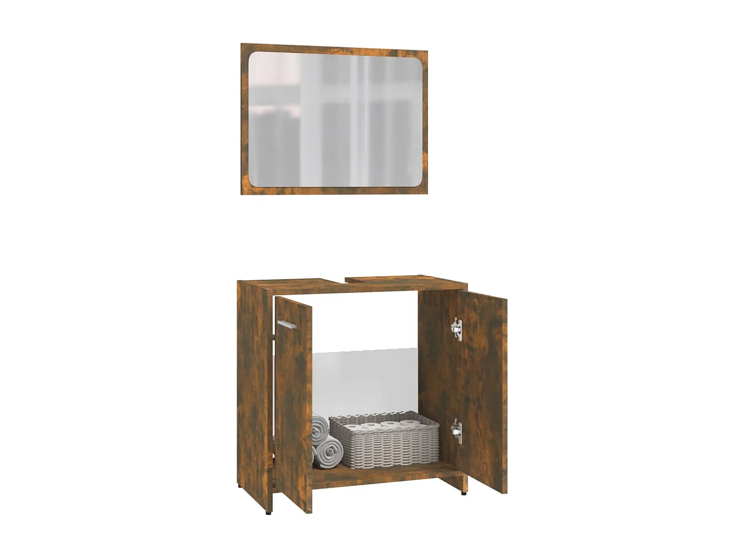 Meubles de salle de bain Chêne fumé Bois d'ingénierie