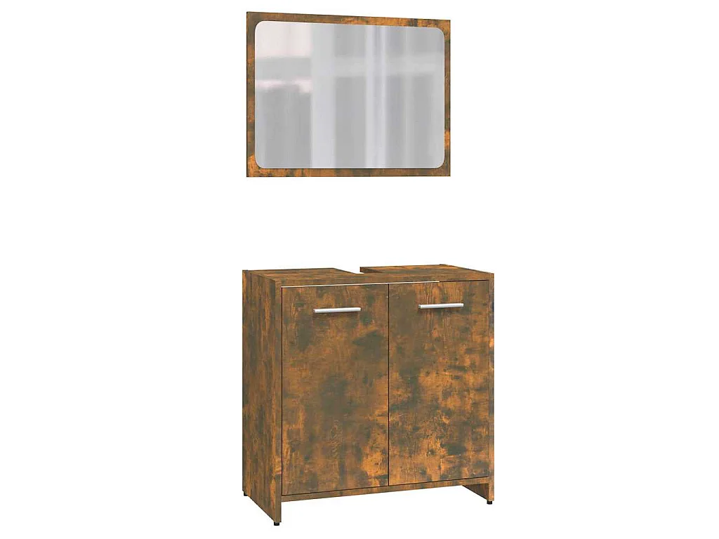Meubles de salle de bain Chêne fumé Bois d'ingénierie