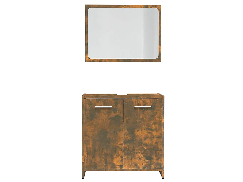 Meubles de salle de bain Chêne fumé Bois d'ingénierie