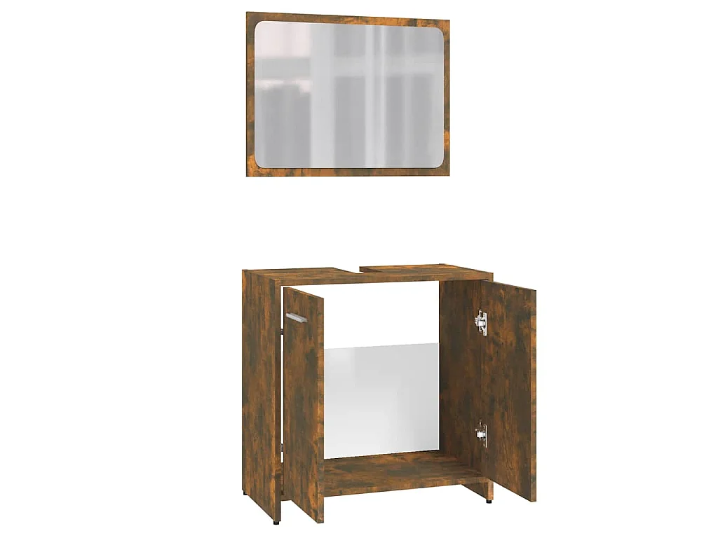 Meubles de salle de bain Chêne fumé Bois d'ingénierie