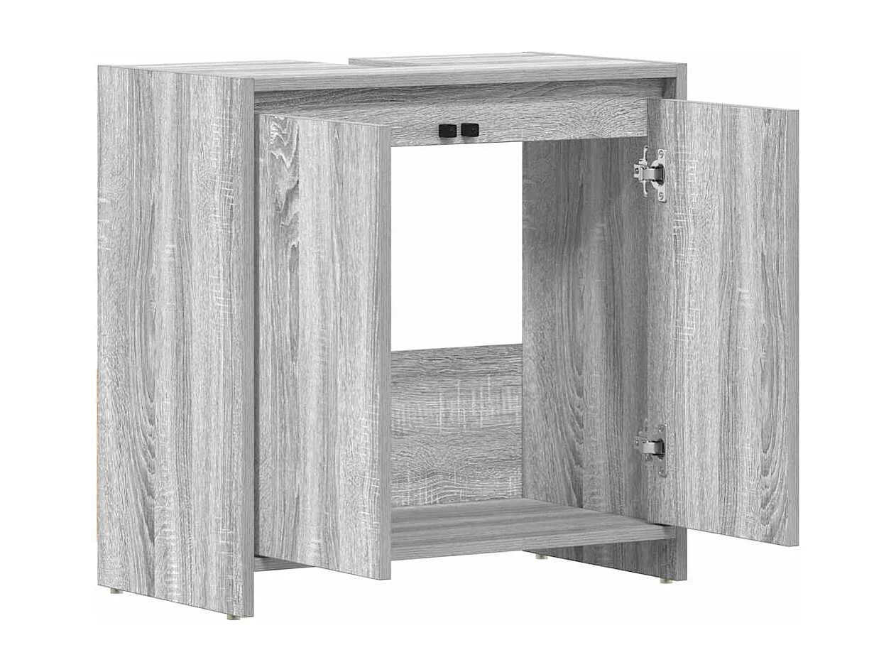 Armoire de bain Sonoma gris 60x33x61 cm Bois d'ingénierie