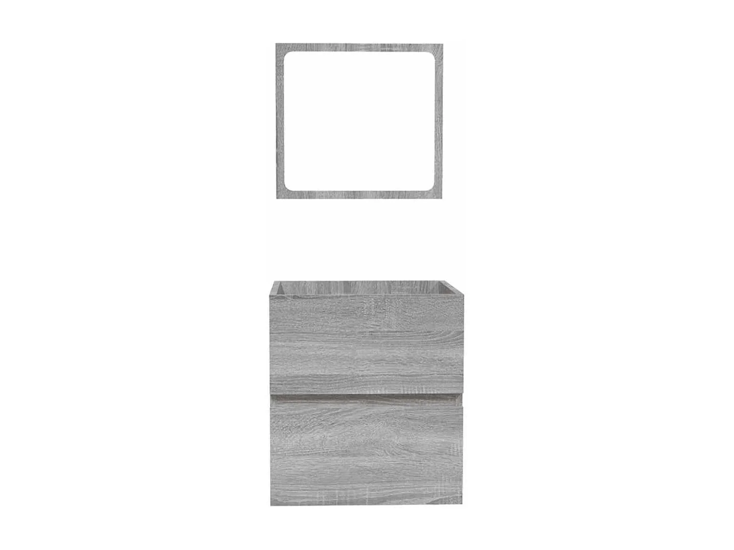 Armoire de bain et miroir Sonoma gris Bois d'ingénierie