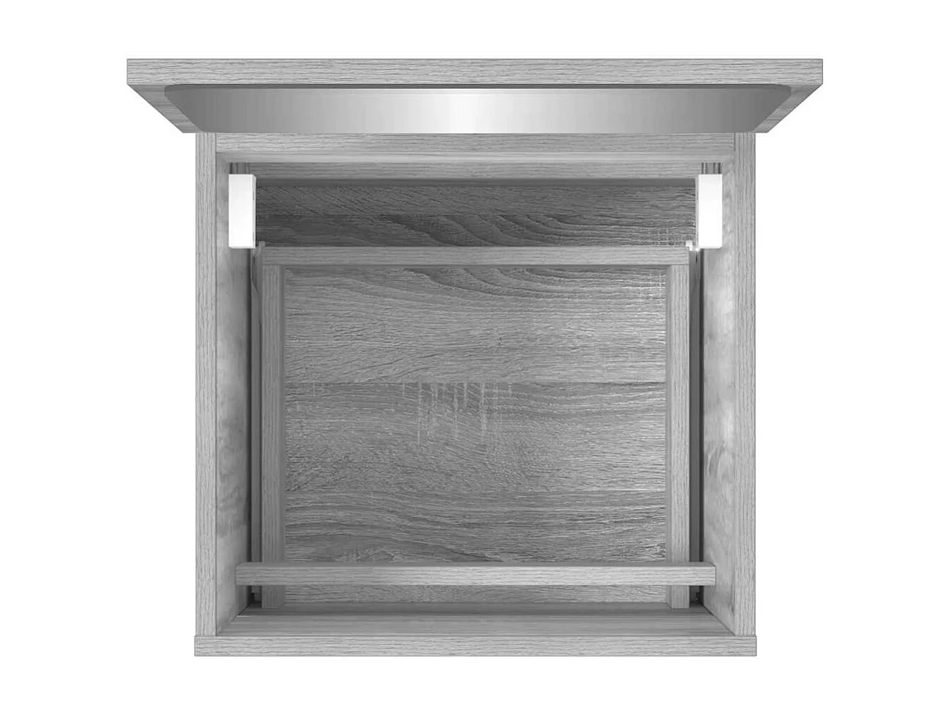 Armoire de bain et miroir Sonoma gris Bois d'ingénierie