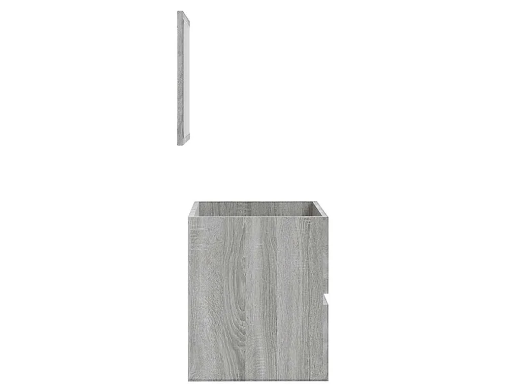Armoire de bain et miroir Sonoma gris Bois d'ingénierie