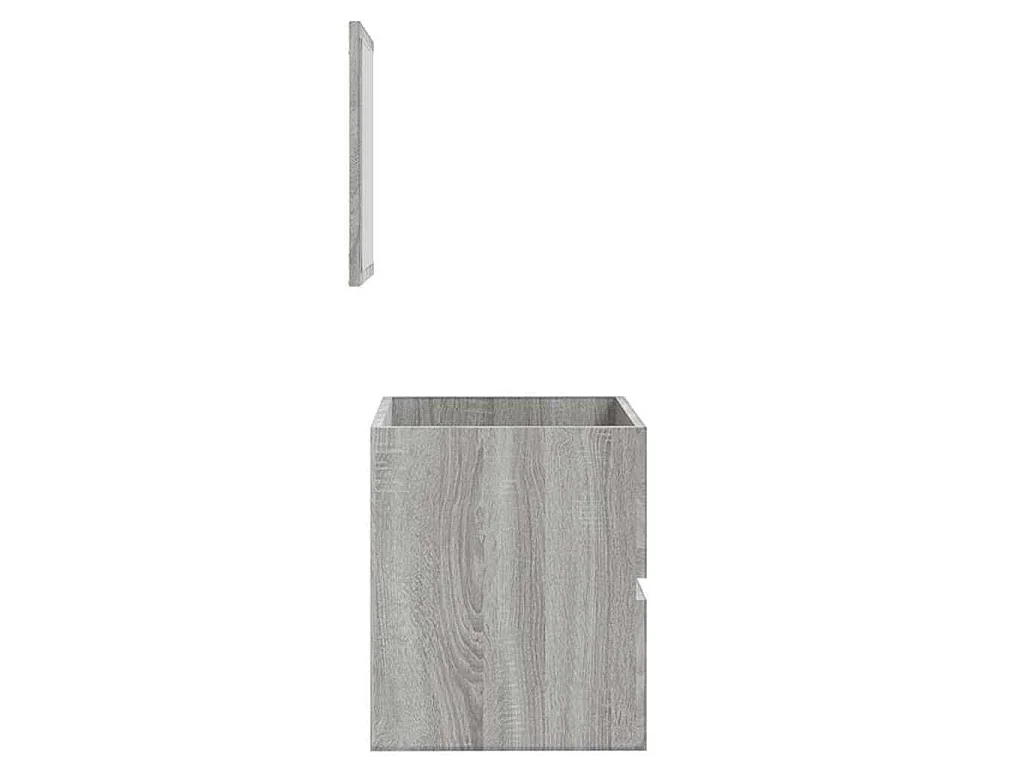 Armoire de bain et miroir Sonoma gris Bois d'ingénierie
