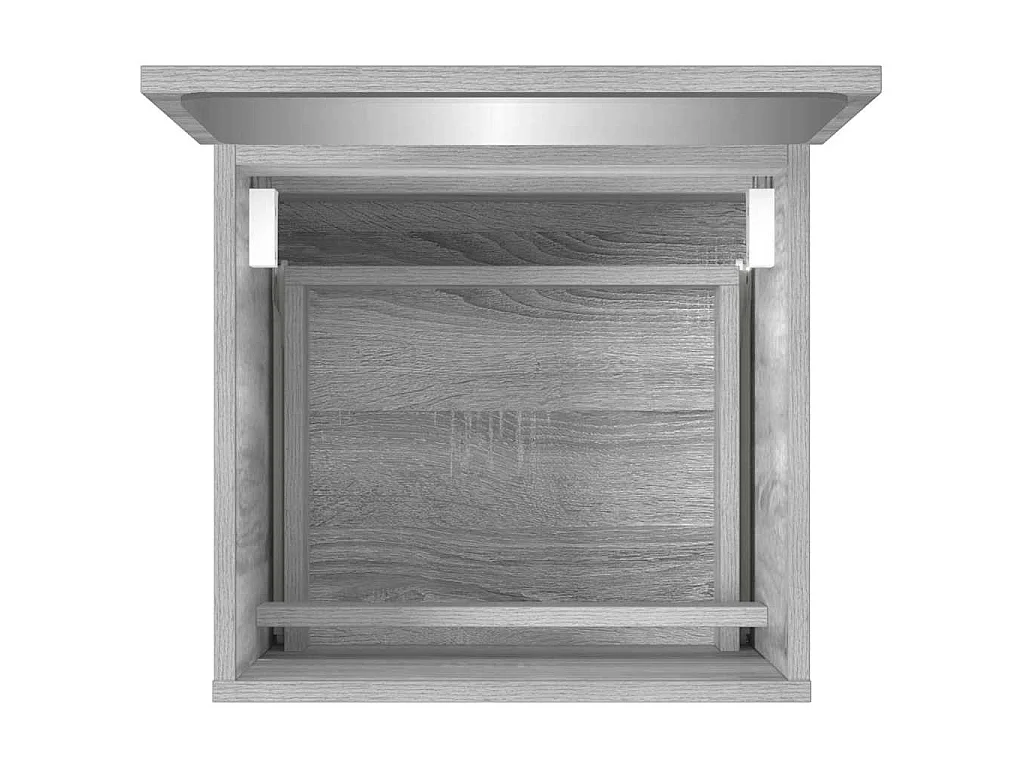 Armoire de bain et miroir Sonoma gris Bois d'ingénierie