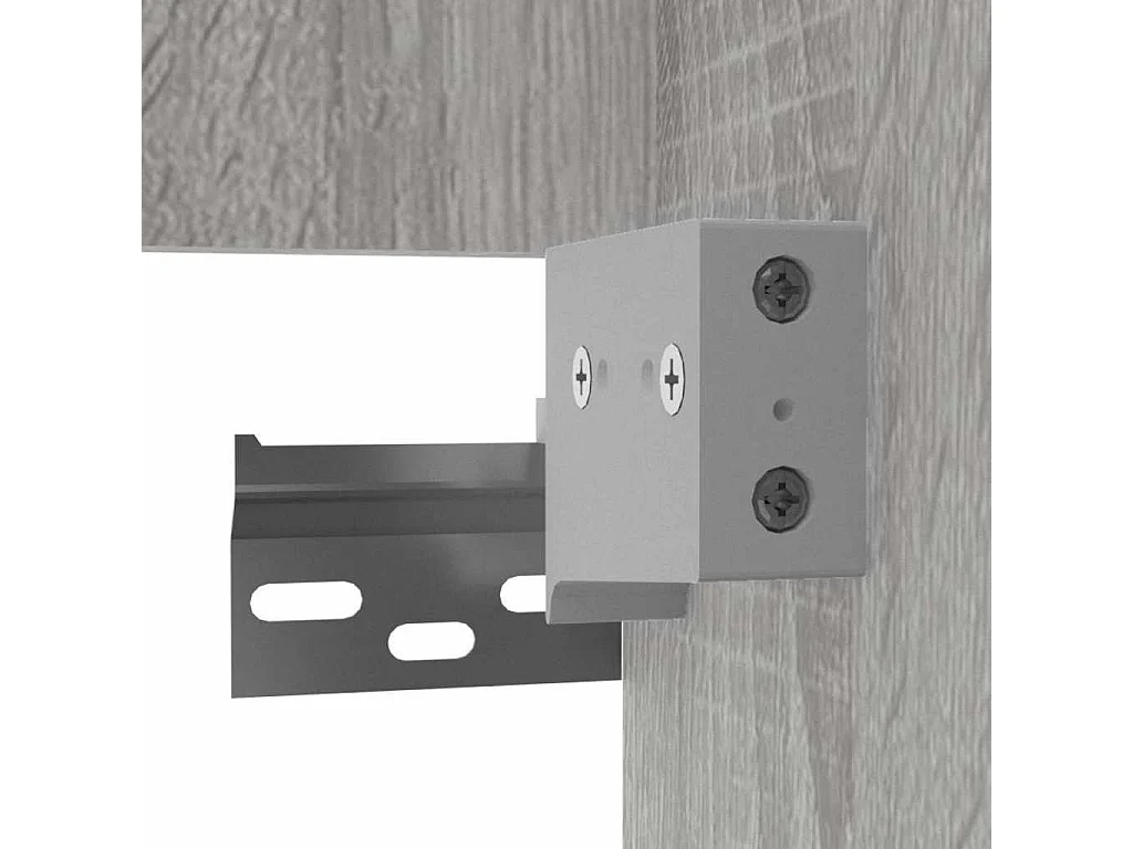 Armoire de bain et miroir Sonoma gris Bois d'ingénierie