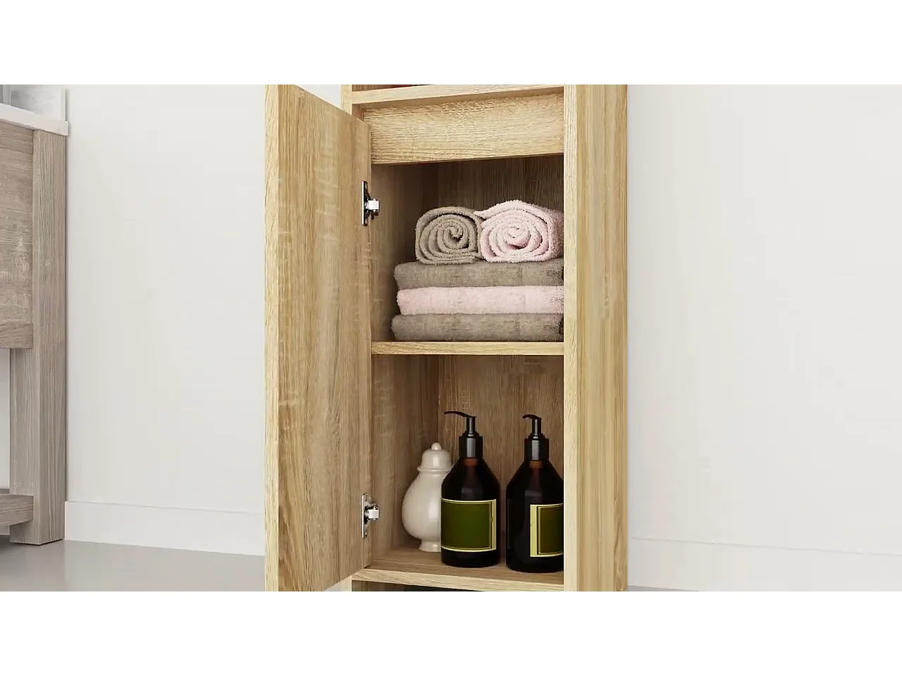 Armoire de salle de bain Chêne sonoma Bois d'ingénierie