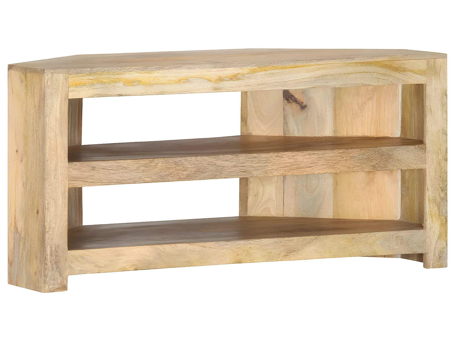 Meuble TV d'angle 90x45x45 cm Bois de manguier solide