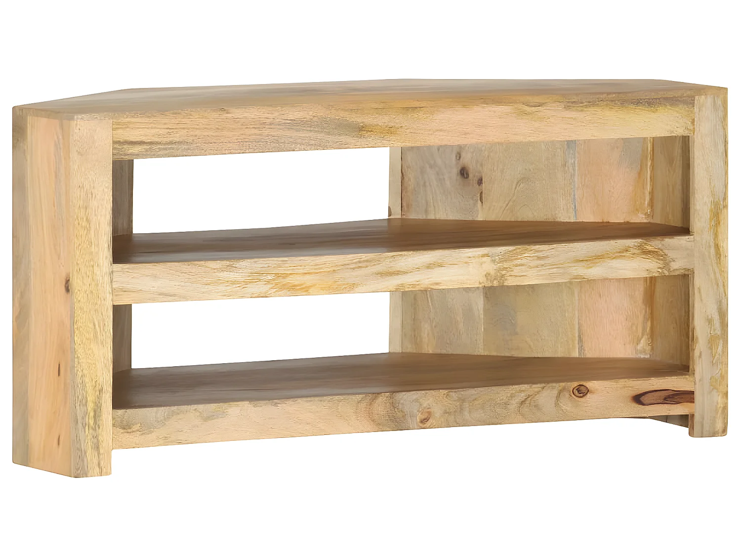 Meuble TV d'angle 90x45x45 cm Bois de manguier solide