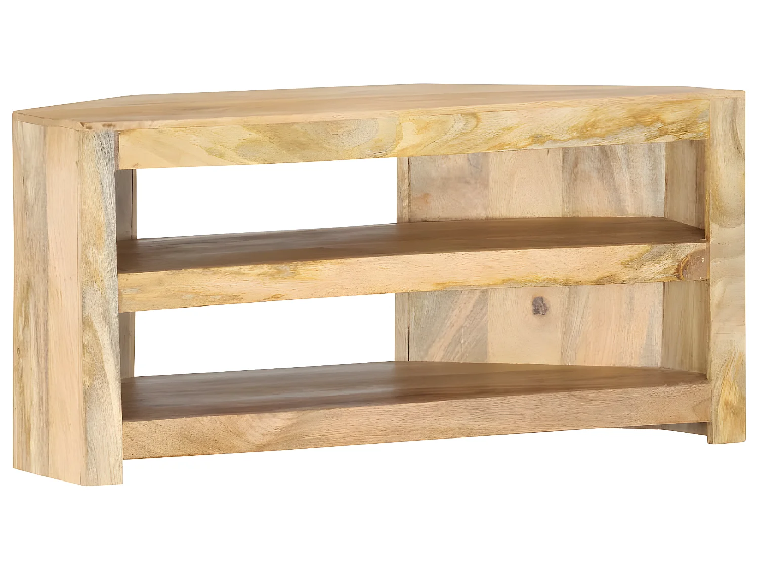 Meuble TV d'angle 90x45x45 cm Bois de manguier solide