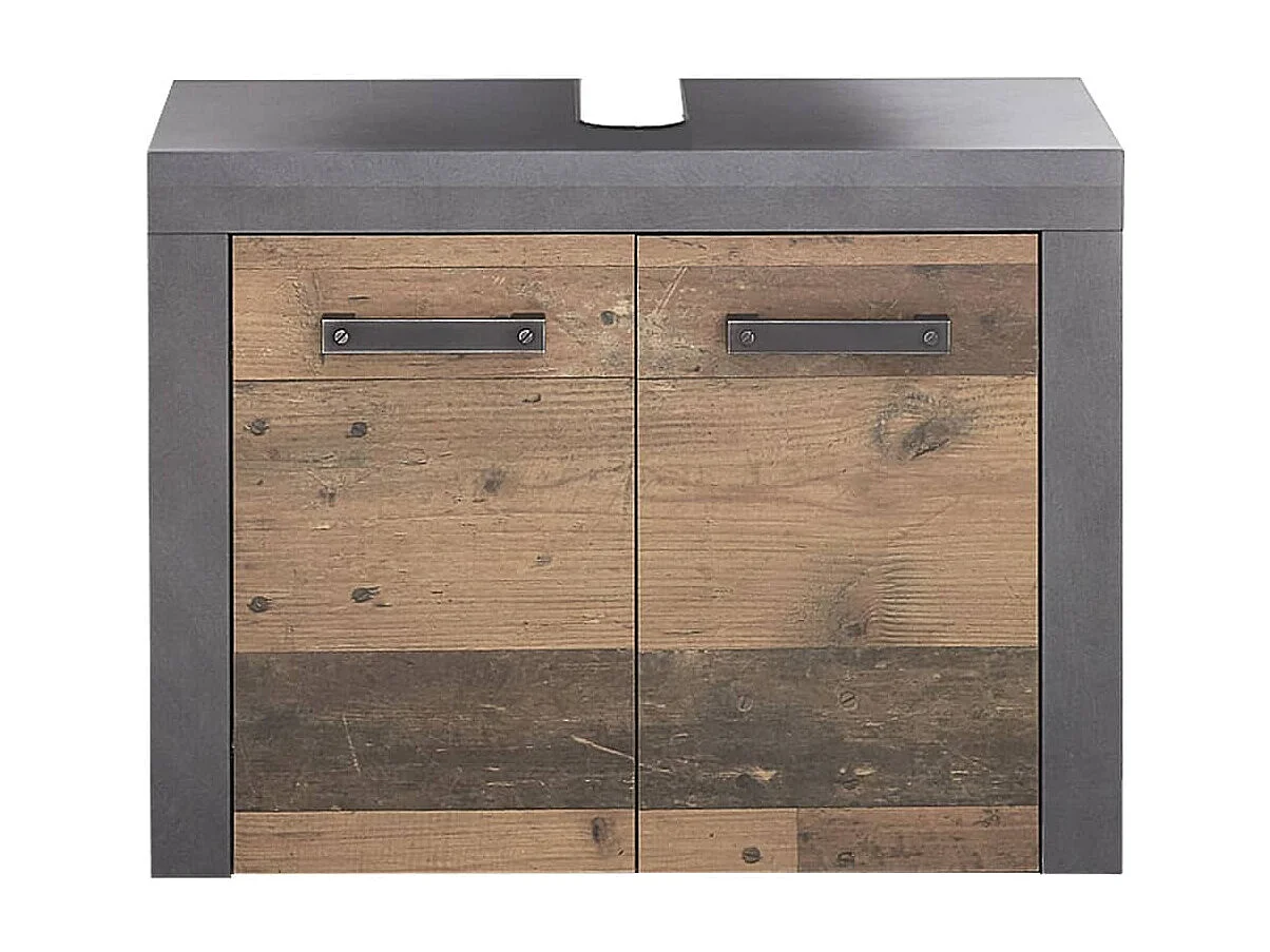 Meuble sous-vasque Indy Vieux bois et marron Matera