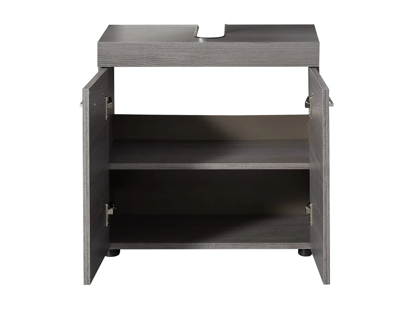 Meuble sous vasque Runner argenté fumé