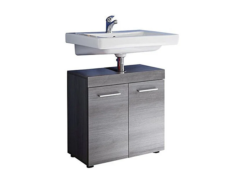 Meuble sous vasque Runner argenté fumé