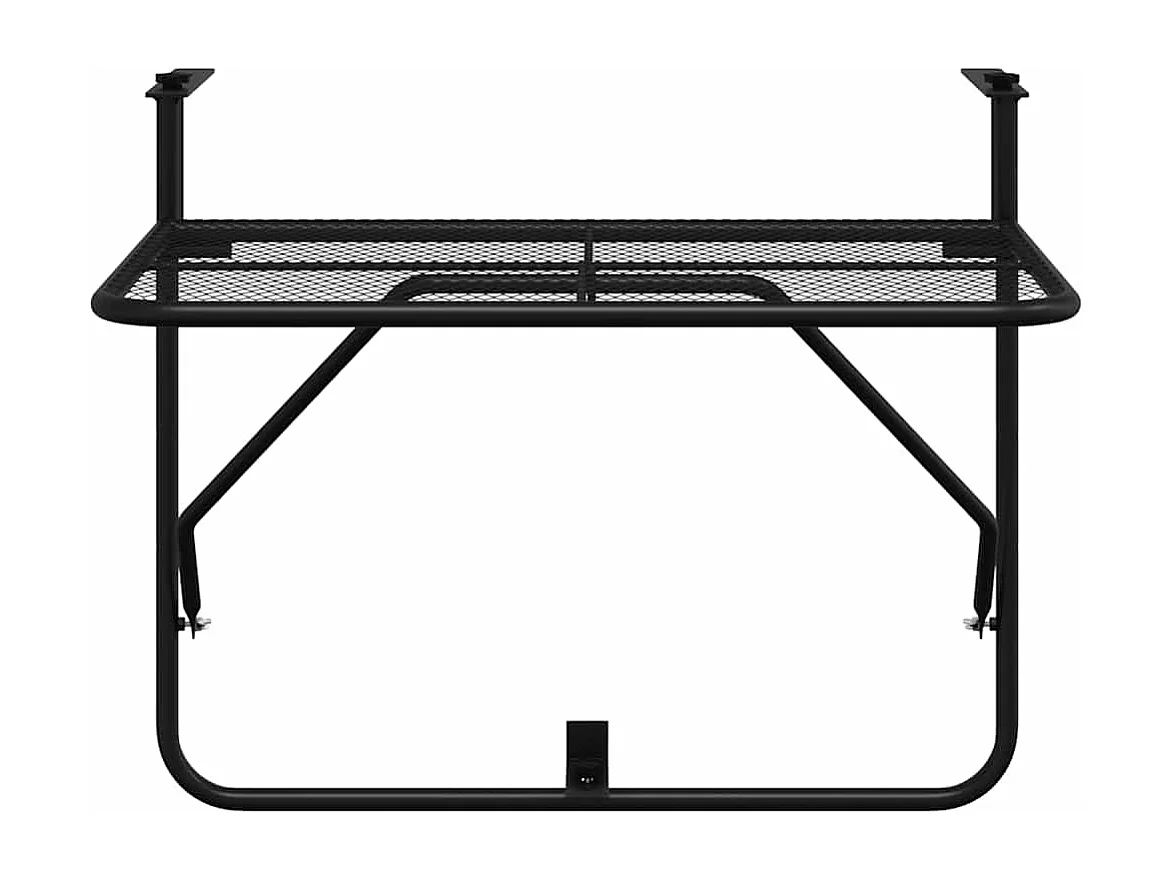 Table de balcon Noir 60x40 cm Acier