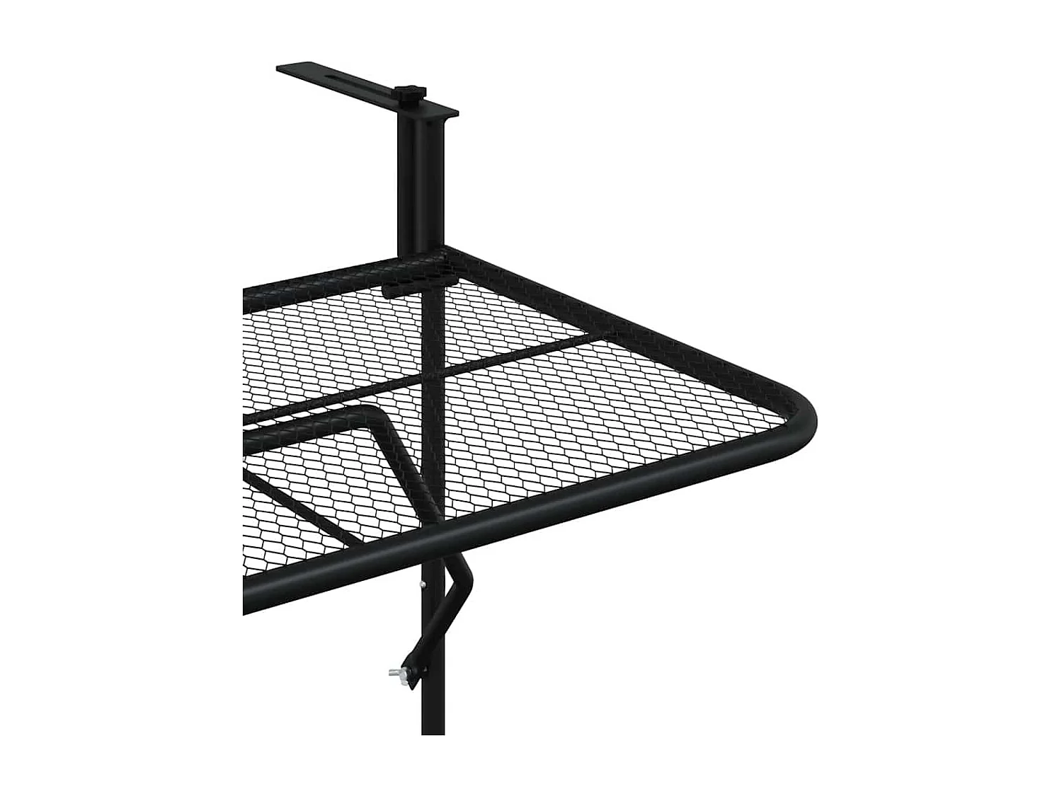 Table de balcon Noir 60x40 cm Acier