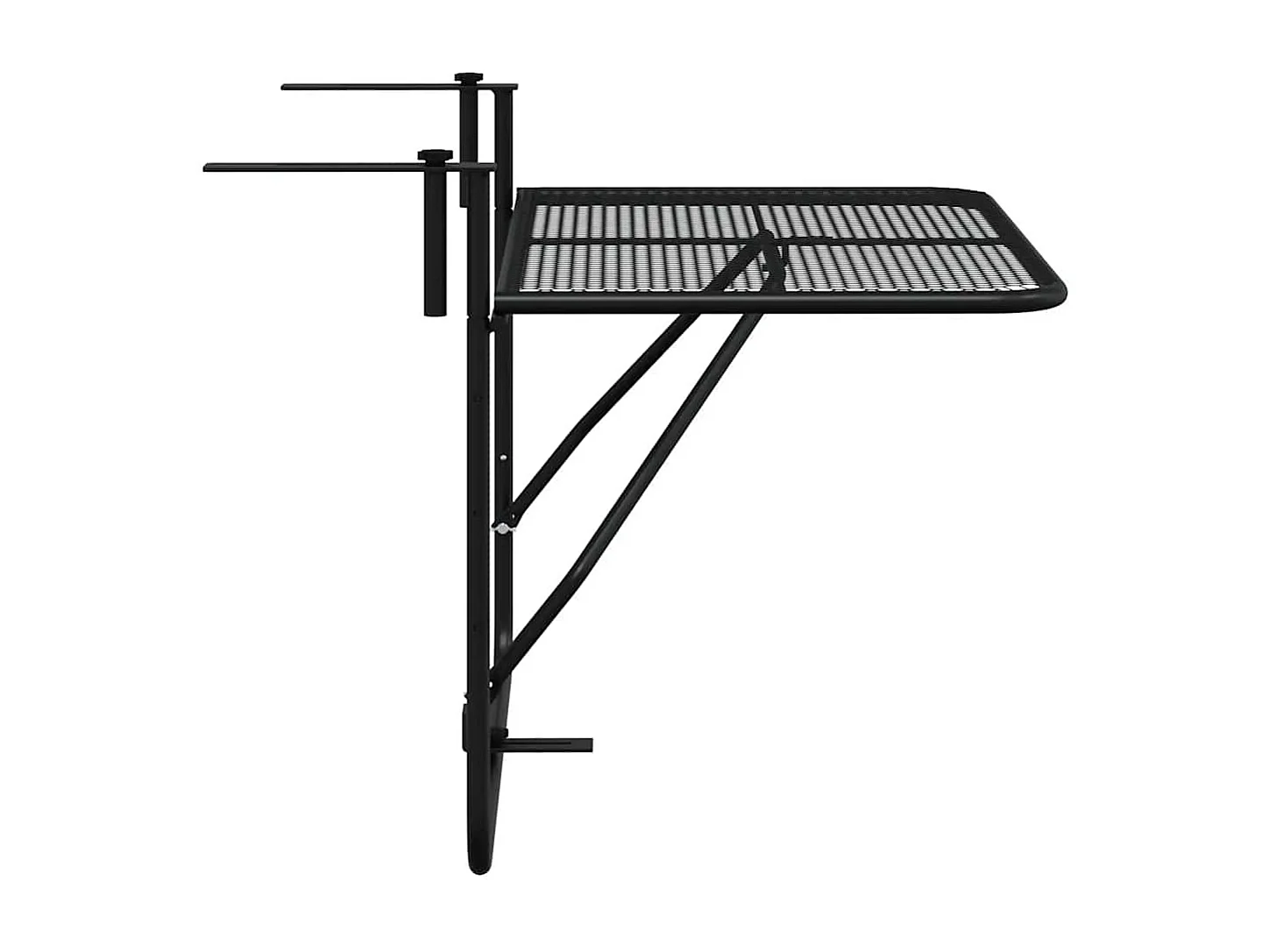 Table de balcon Noir 60x40 cm Acier
