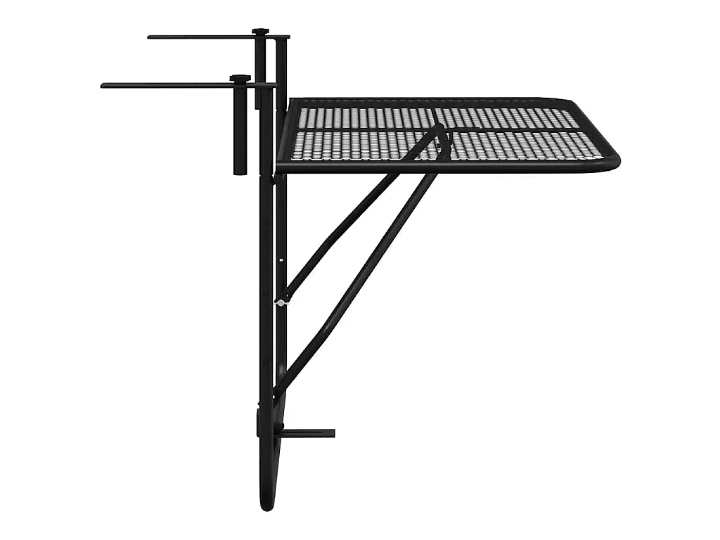 Table de balcon Noir 60x40 cm Acier