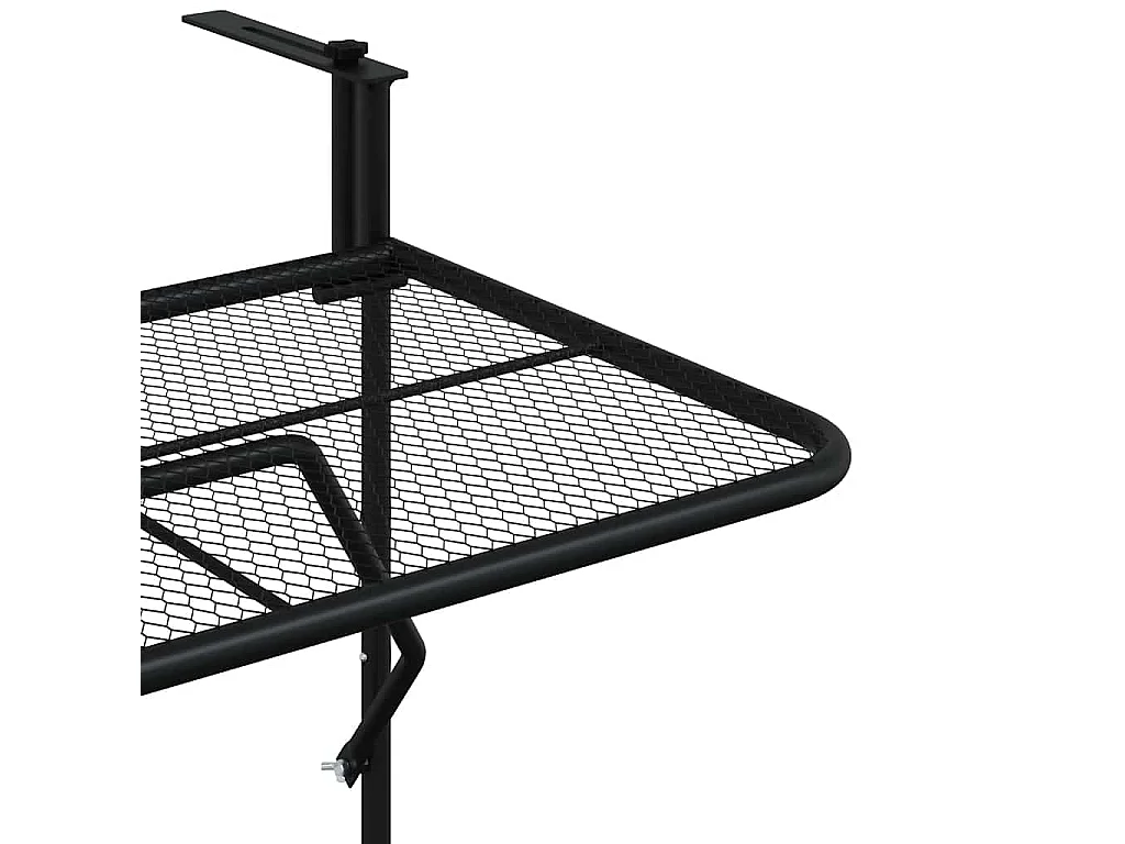 Table de balcon Noir 60x40 cm Acier