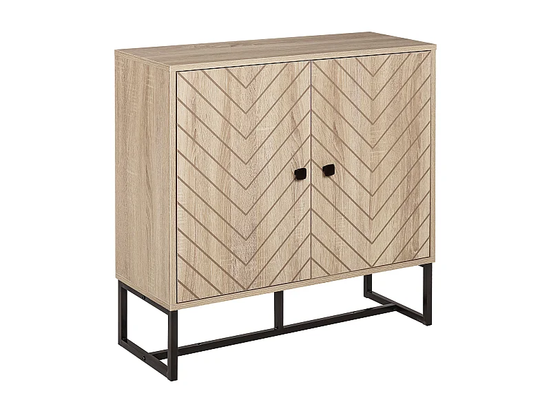 Aparador de cocina madera natural 80x29.5x80 cm HOMCOM