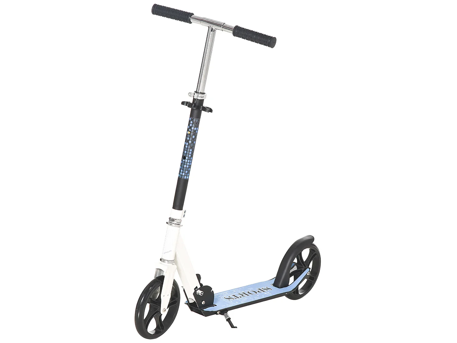 Patinete scooter blanco y azul 84x34x96 cm HOMCOM