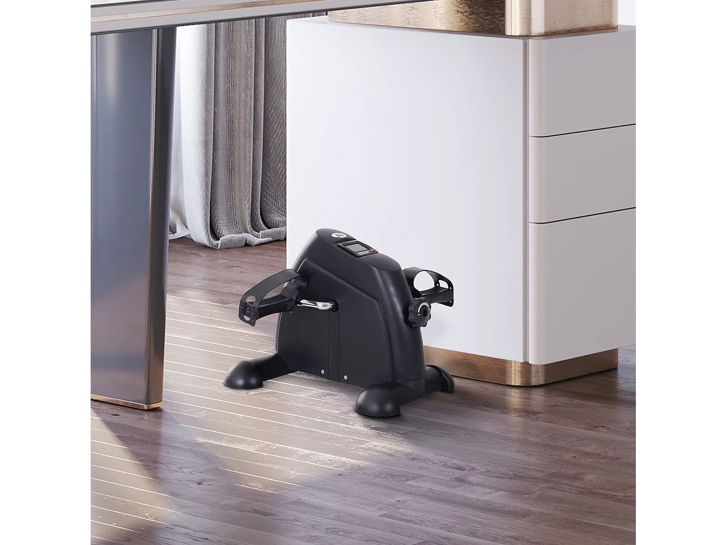 Minibicicleta estática negro 35x40x31cm HOMCOM