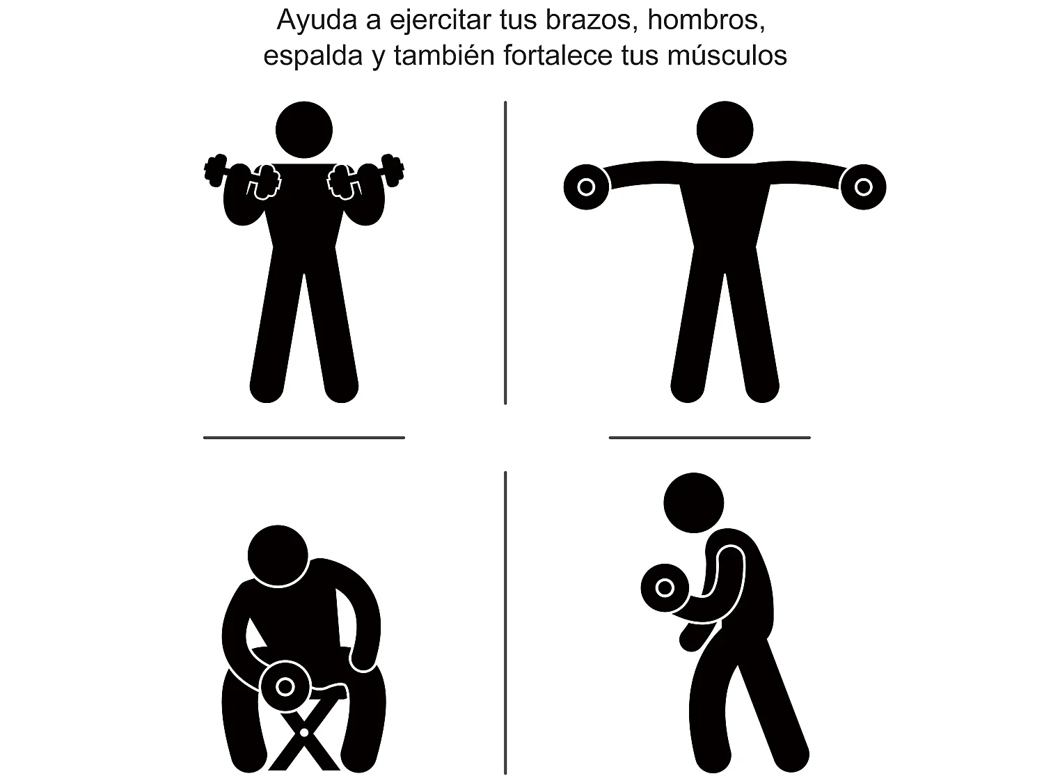 Juego de mancuernas negro 43x18x7.5 cm HOMCOM