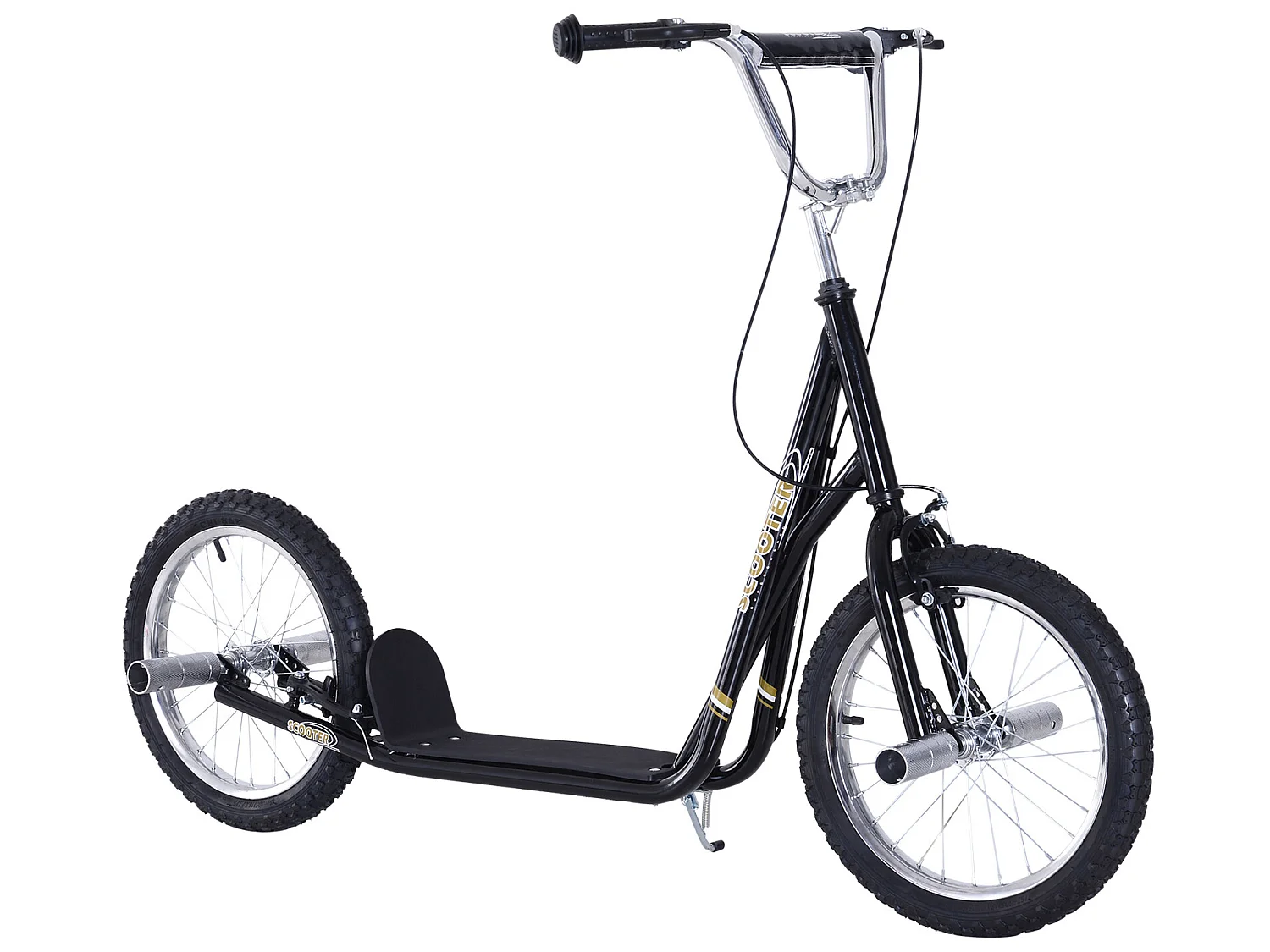 Patinete scooter negro 143x58x100 cm HOMCOM
