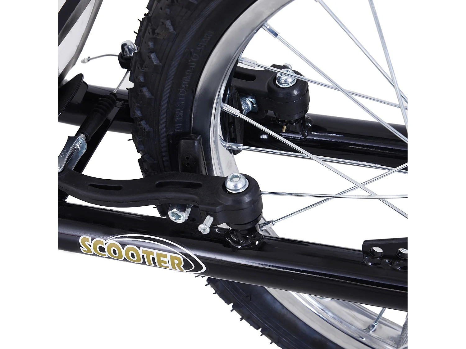 Patinete scooter negro 143x58x100 cm HOMCOM