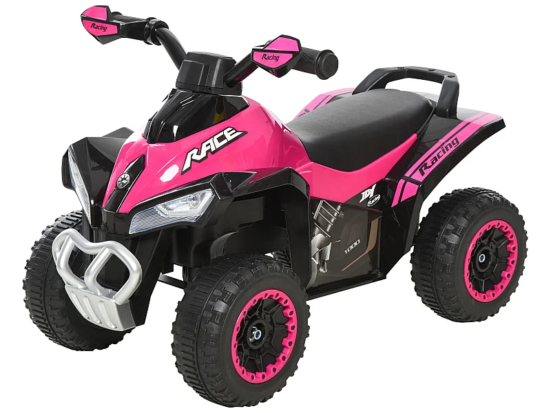 Quad correpasillo para niños rosa 67.5x38x44 cm HOMCOM